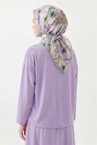 Soft Eşarp Suluboya Lila 90x90
