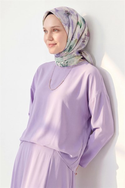 Soft Eşarp Suluboya Lila 90x90