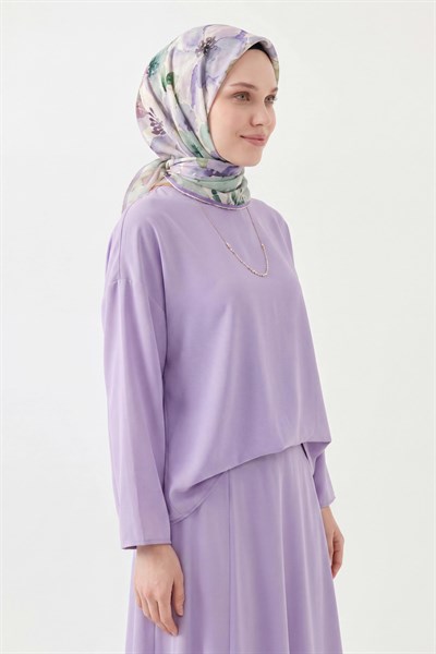 Soft Eşarp Suluboya Lila 90x90