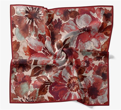 Soft Eşarp Suluboya Parlak Kırmızı 90x90