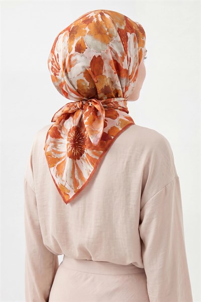 Soft Eşarp Suluboya Taba 90x90