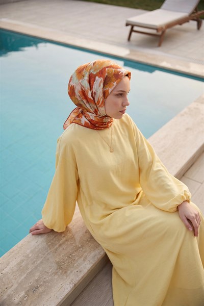Soft Eşarp Suluboya Taba 90x90