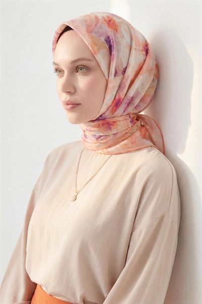 Soft Eşarp Suluboya Tozpembe 90x90