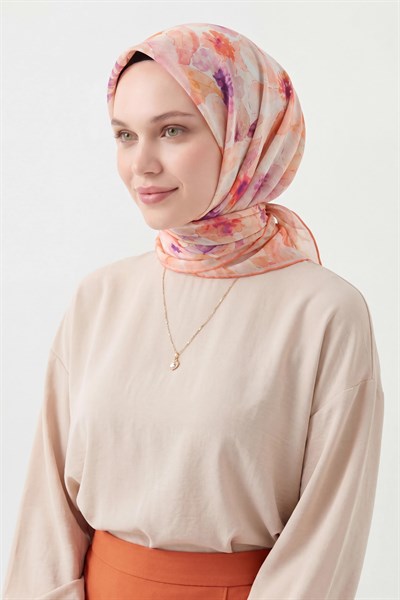 Soft Eşarp Suluboya Tozpembe 90x90