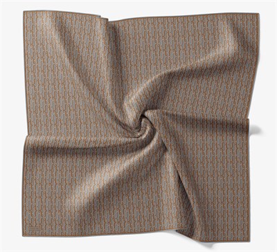 Soft Eşarp Zincir Desen Gri 90x90