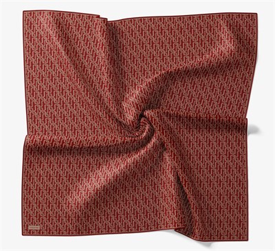 Soft Eşarp Zincir Desen Kırmızı 90x90