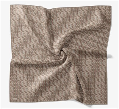 Soft Eşarp Zincir Desen Krem 90x90