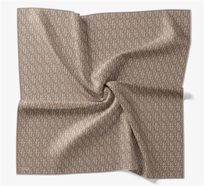 Soft Eşarp Zincir Desen Krem 90x90