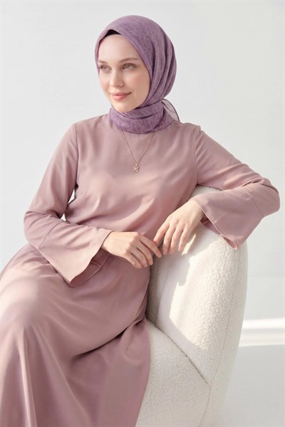Soft Eşarp Zincir Desen Mor 90x90