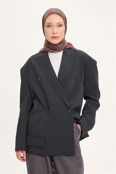 Tencel Monare Eşarp Bahar Desen Kırmızı 90X90