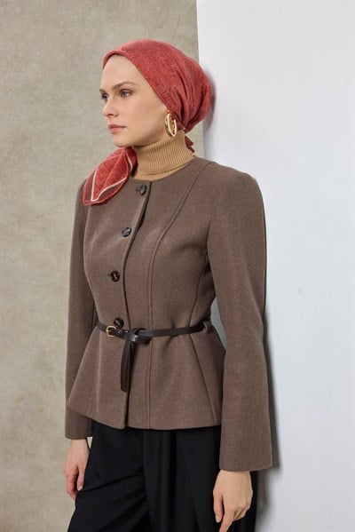 Tencel Monare Eşarp Etnik Desen Bordo 90X90