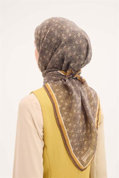 Tencel Monare Eşarp Geometrik Motif Desen 90X90