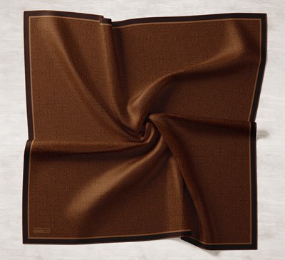 Tencel Monare Eşarp Labirent Desen Tarçın 90X90