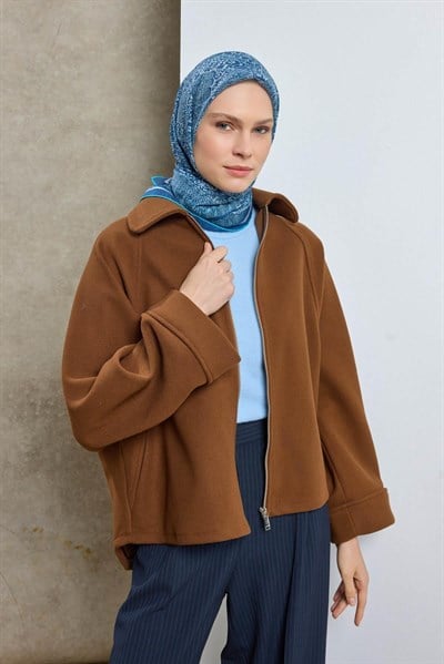 Tencel Monare Eşarp Madalyon Desen Mavi 90X90