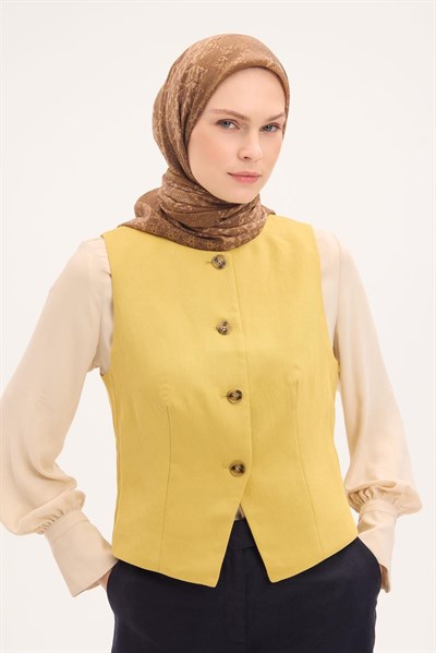Tencel Monare Eşarp Osmanlı Desen Koyu Vizon 90X90