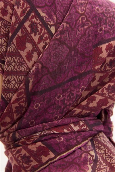 Tencel Monare Eşarp Osmanlı Desen Mor 90X90