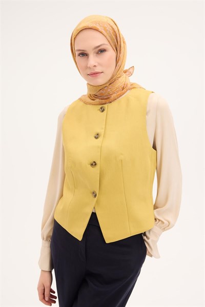 Tencel Monare Eşarp Osmanlı Desen Sarı Turuncu 90X