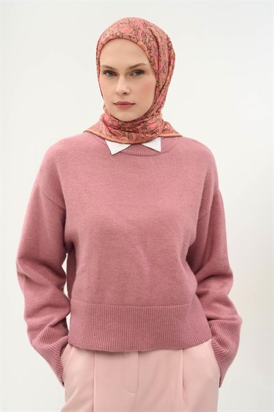 Tencel Monare Eşarp Papatya Desen Haki 90X90