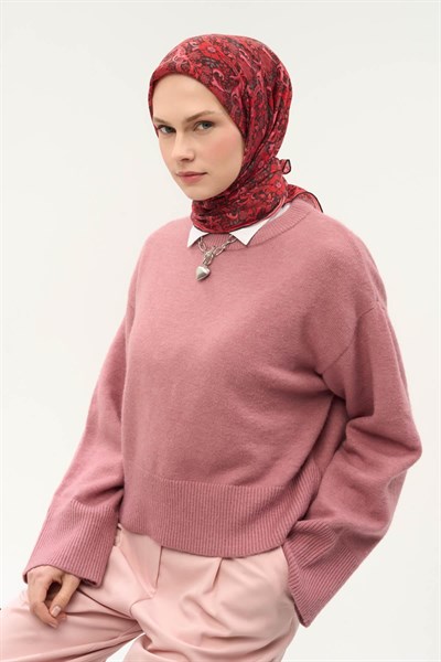 Tencel Monare Eşarp Papatya Desen Siyah 90X90
