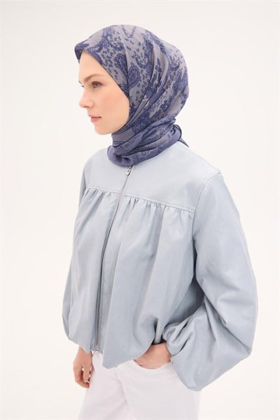 Tencel Monare Eşarp Şal Desen Indigo 90x90
