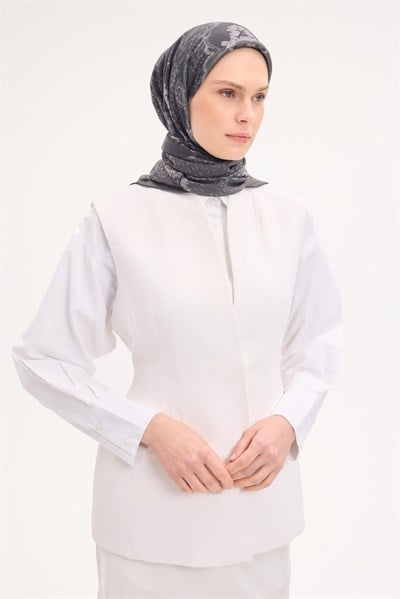 Tencel Monare Eşarp Şal Desen Koyu Yeşil 90x90