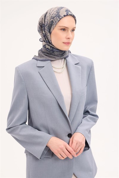 Tencel Monare Eşarp Şal Desen Küf Yeşili 90x90