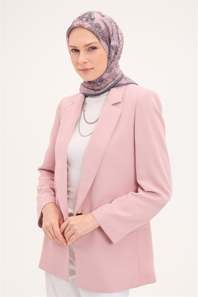 Tencel Monare Eşarp Şal Desen Pudra Vizon 90x90