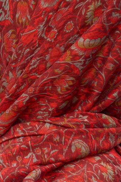 Tencel Monare Eşarp Saray Baharı Desen Bordo 90X90