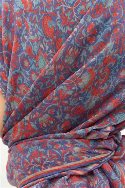 Tencel Monare Eşarp Saray Baharı Desen Morcivert 90X90