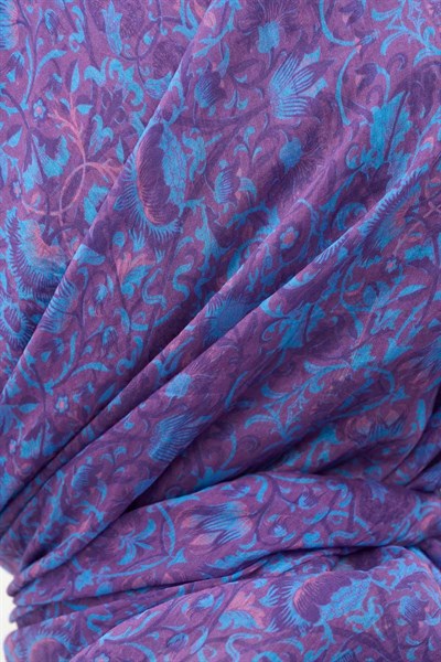 Tencel Monare Eşarp Saray Baharı Desen Mor 90X90