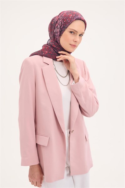 Tencel Monare Eşarp Taş Desen Mor 90x90