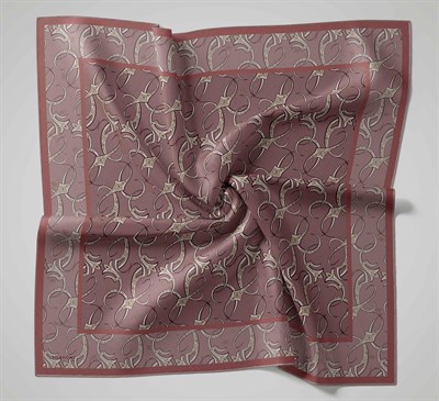 Twill İpek Eşarp Barok Somon 90x90