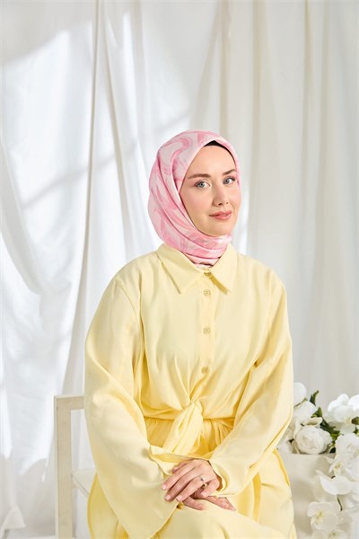 Twill İpek Eşarp Bloom Pembe