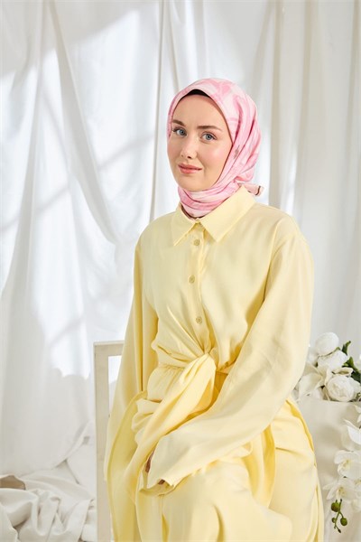 Twill İpek Eşarp Bloom Pembe