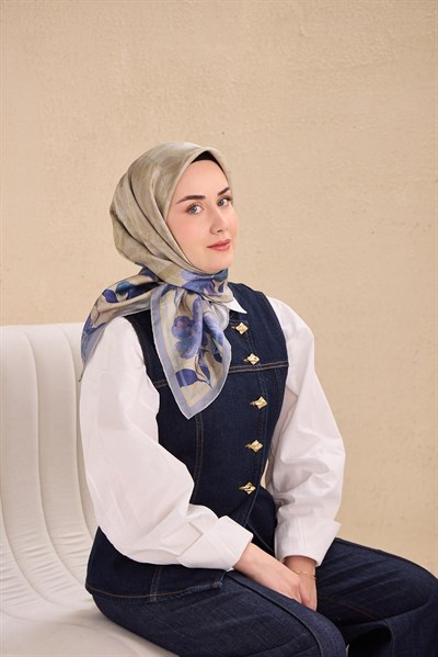Twill İpek Eşarp Evreka Taş 90x90