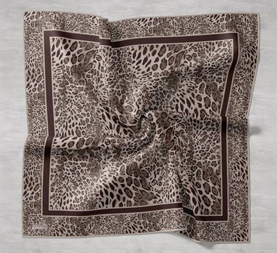 Twill İpek Eşarp Leopar Butter Yellow 90x90