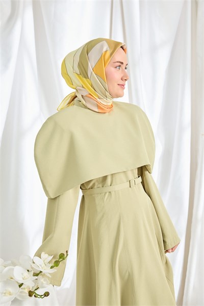 Twill İpek Eşarp Mid-Century Sarı