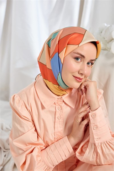 Twill İpek Eşarp Mid-Century Yavruağzı