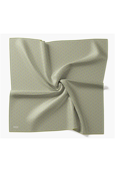 Twill İpek Eşarp Mini Bouquet Mint Yeşil