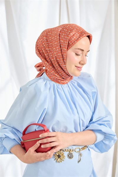Twill İpek Eşarp Mini Bouquet Narçiçeği