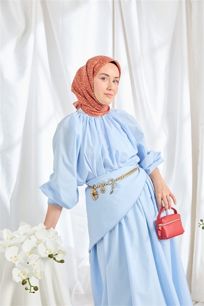 Twill İpek Eşarp Mini Bouquet Narçiçeği
