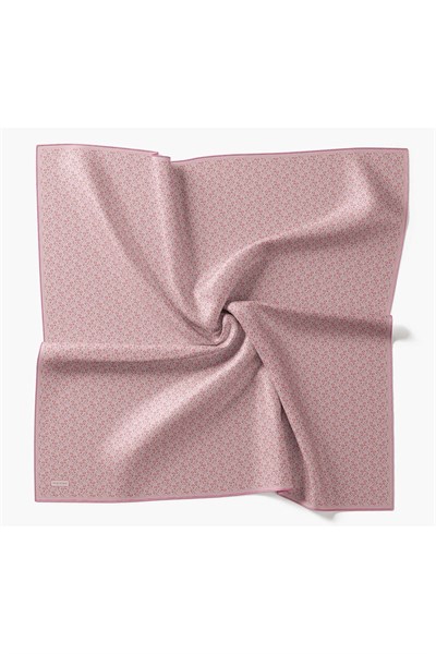 Twill İpek Eşarp Mini Bouquet Pembe