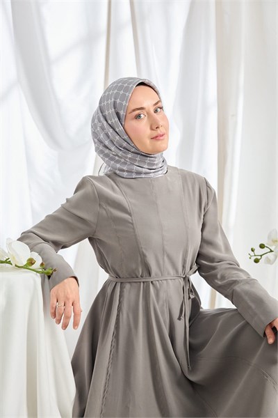 Twill İpek Eşarp Monogram Koyu Lacivert