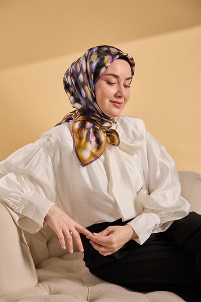 Twill İpek Eşarp Noiré Altın Sarısı 90x90