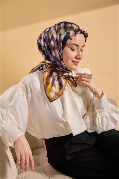 Twill İpek Eşarp Noiré Altın Sarısı 90x90