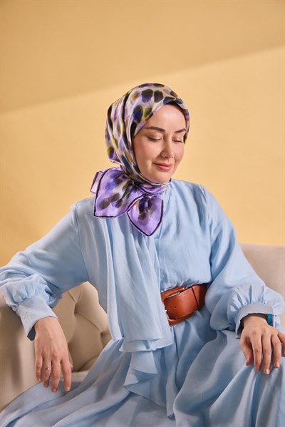 Twill İpek Eşarp Noiré Eflatun 90x90