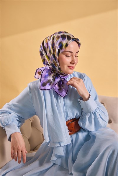 Twill İpek Eşarp Noiré Eflatun 90x90