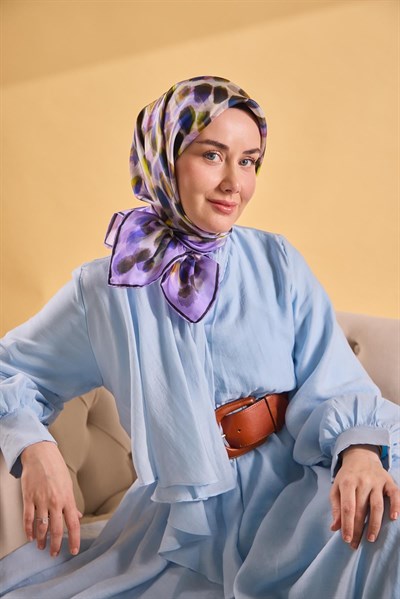 Twill İpek Eşarp Noiré Eflatun 90x90