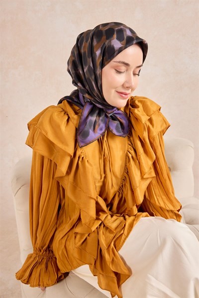 Twill İpek Eşarp Noiré Mor 90x90