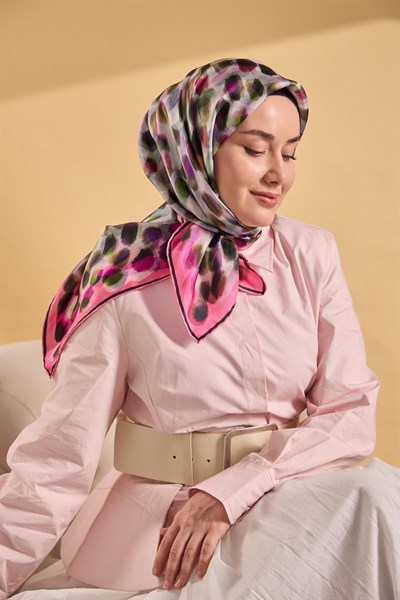 Twill İpek Eşarp Noiré Pembe 90x90